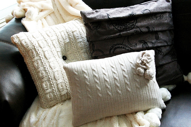 Sweater pillows:
