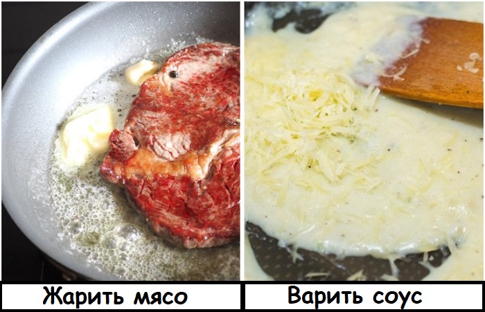 Сливочное масло выступает как загуститель соуса, и на нем можно жарить мясо Сливочное масло выступает как загуститель соуса, и на нем можно жарить мясо
