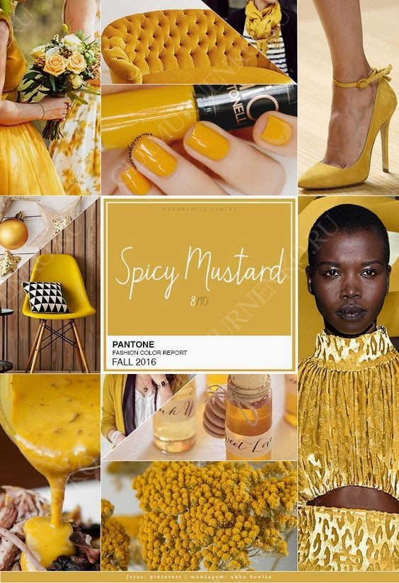 коллаж с оттенком Spicy Mustard