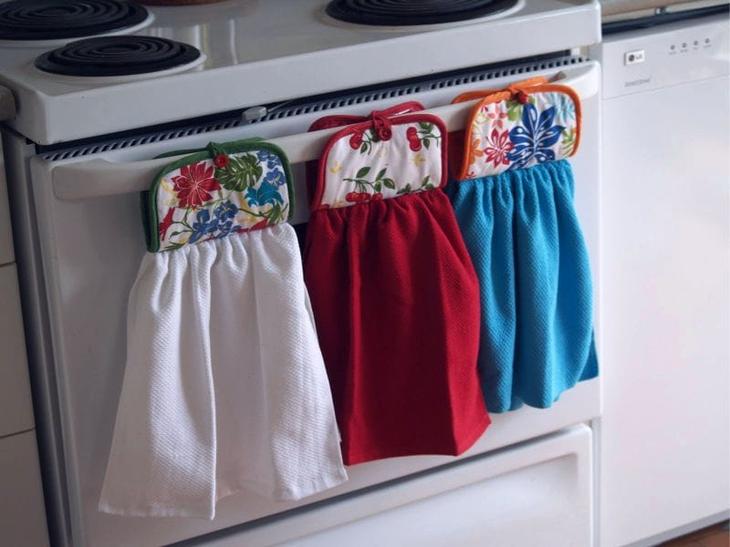 Кухонные полотенца с держателями