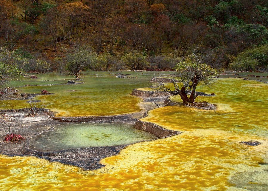 Природный заповедник Хуанлун (Huanglong), Китай