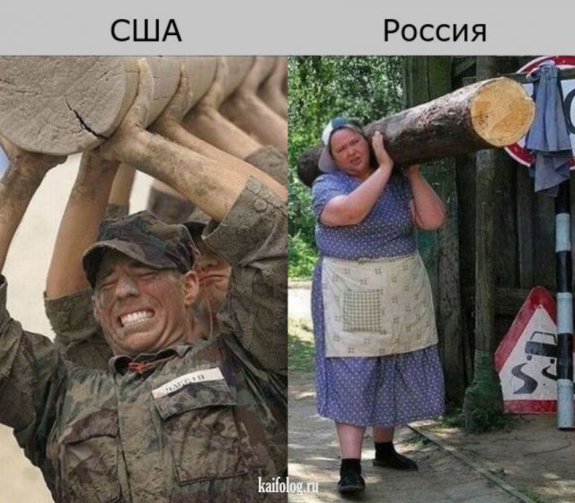 Сравнение США и России (35 фото)