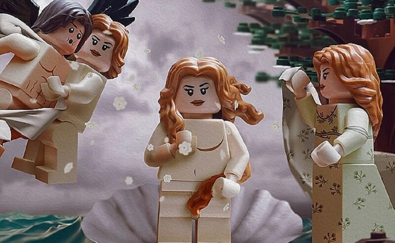 Шедевры искусства, собраннные из LEGO