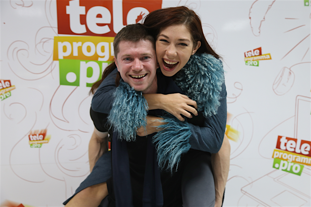 Максим Костромыкин и Алина Алексеева в редакции Teleprogramma.pro. Фото: Дмитрий МИХАЙЛОВ.