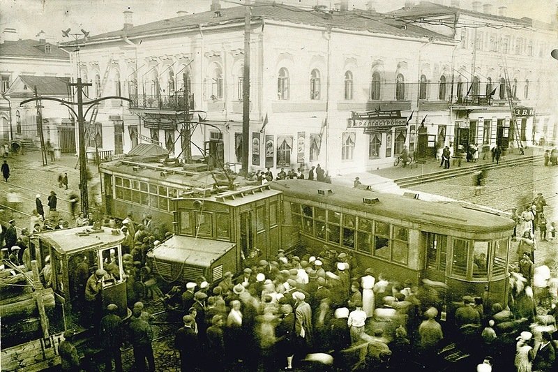 Пермь, 1941. Грузовой трамвай врезался в пассажирский. Пермь, 1941. Грузовой трамвай врезался в пассажирский. СССР, аварии 18+, трагедии