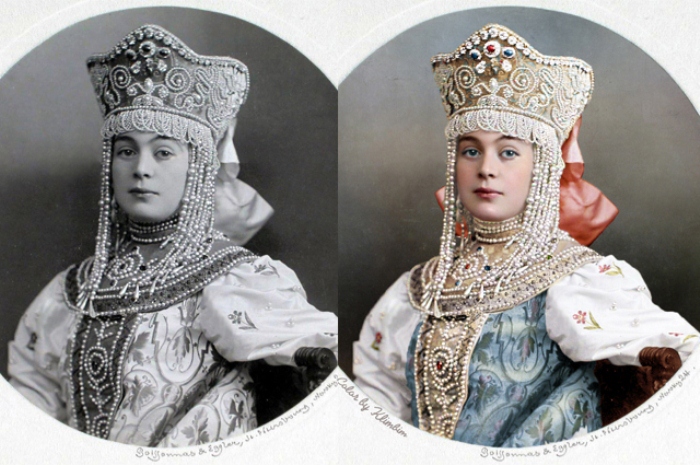 Грандиозный бал-маскарад в доме Романовых: раритетные снимки 1903 года – в цвете