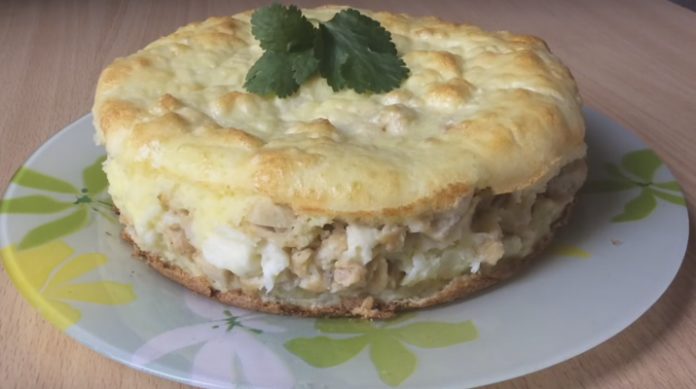 Очень вкусный диетический мясной пирог