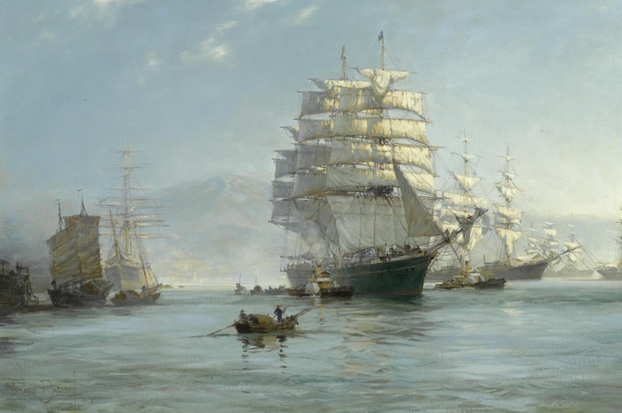 Chinese Port-Morning Departure (700x465, 282Kb)