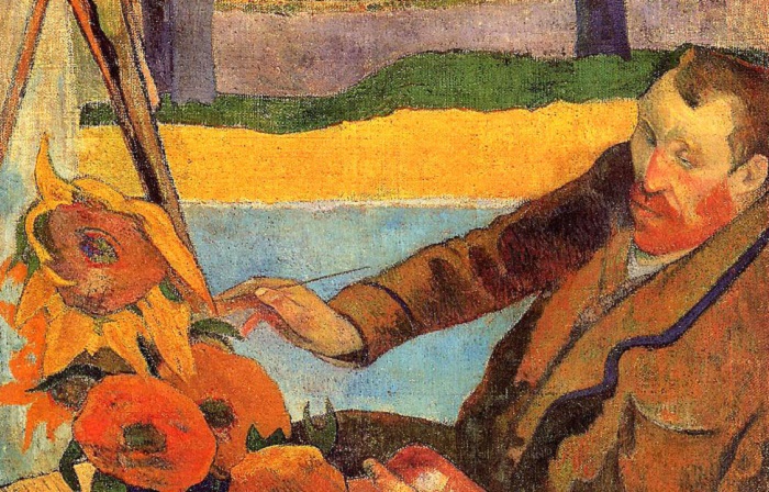 Поль Гоген «Ван Гог рисует подсолнухи» 1888 г. Холст, масло. 73 x 91 см. Музей Винсента Ван Гога, Амстердам, Нидерланды Поль Гоген «Ван Гог рисует подсолнухи» 1888 г. Холст, масло. 73 x 91 см. Музей Винсента Ван Гога, Амстердам, Нидерланды