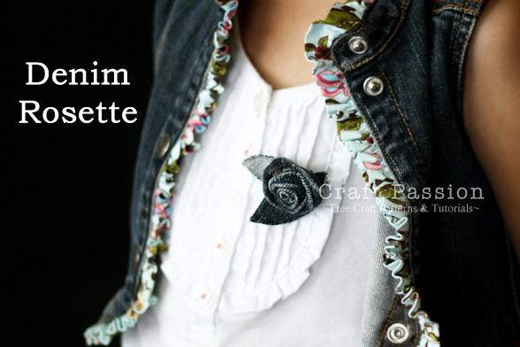 Recycle Denim Sleeve & It's Hem Into Rosette