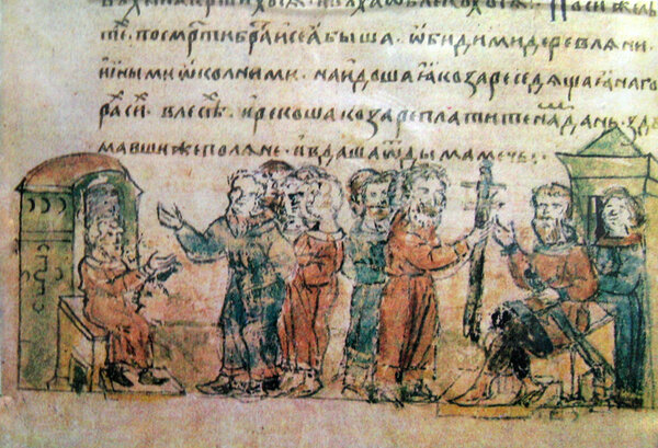 Дань полян хазарам. Радзивилловская летопись