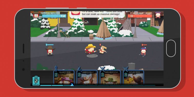 South Park’s new mobile game pits cowboys against Native Americans in a battle of cards