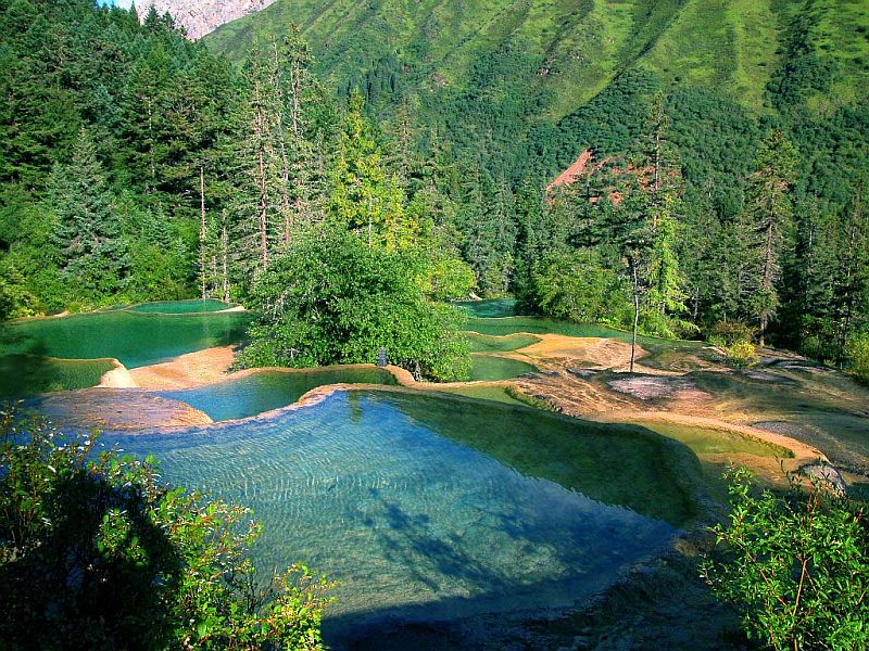 Природный заповедник Хуанлун (Huanglong), Китай