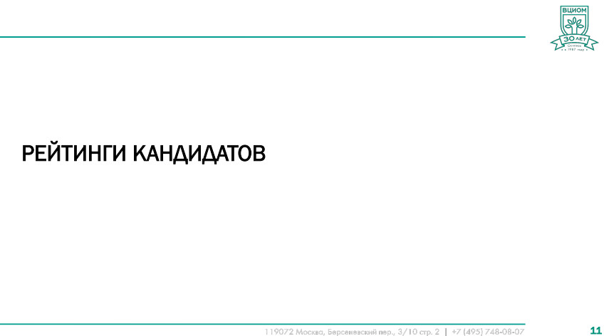 Презентация ВЦИОМ Презентация ВЦИОМ