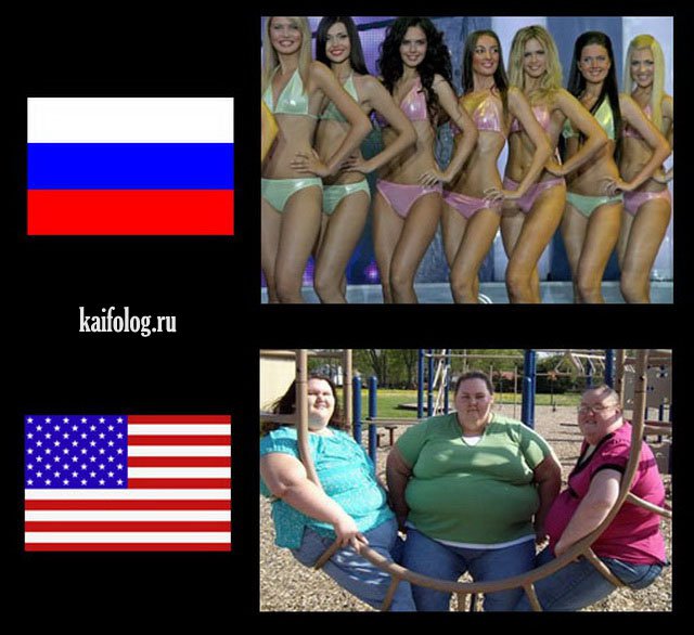 Сравнение США и России (35 фото) Сравнение США и России (35 фото)
