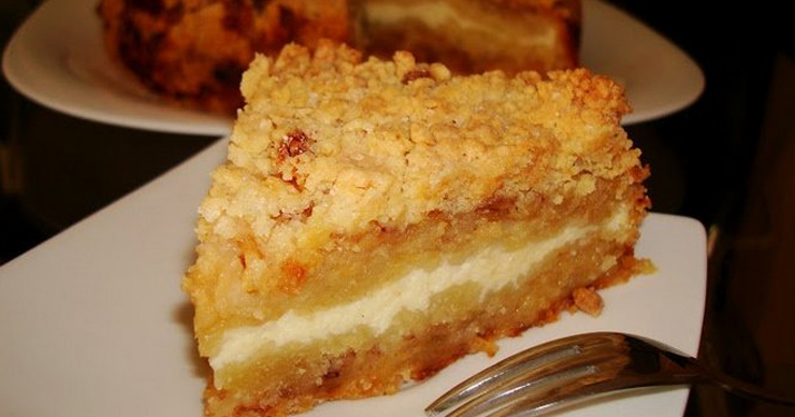 Очень вкусный тертый пирог с творогом Очень вкусный тертый пирог с творогом
