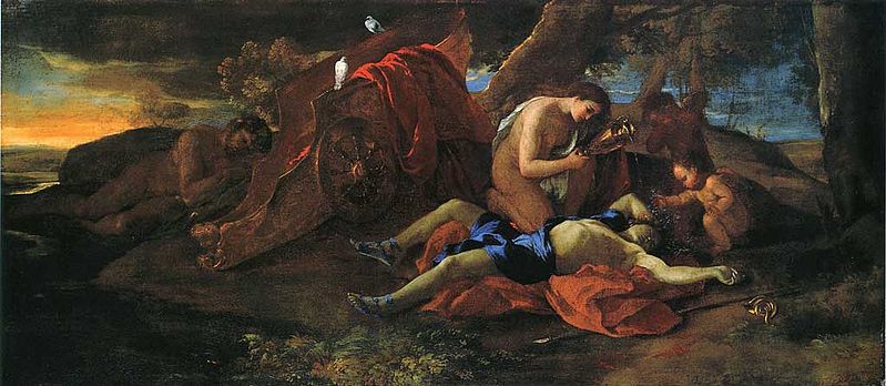 File:Poussin - Vйnus pleurant Adonis - musйe de Caen.jpg