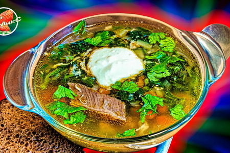 Фото к рецепту: Крапивный суп или зеленые щи с крапивой