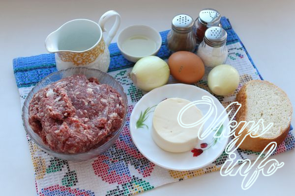 Мясные зразы с сыром в духовке фото ингредиенты