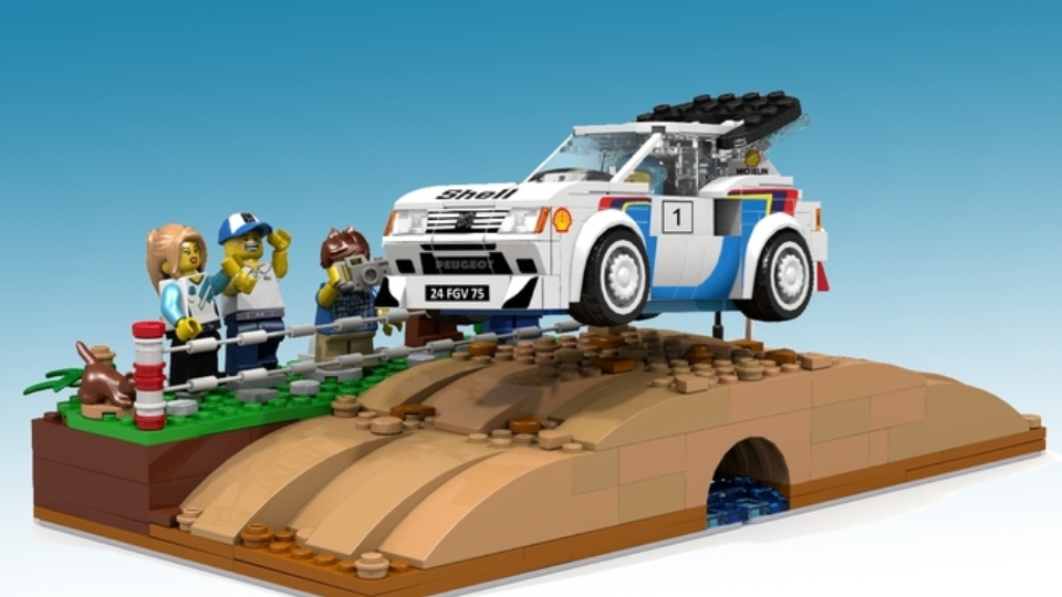 Lego предложили воссоздать раллийную сцену с машиной группы Б