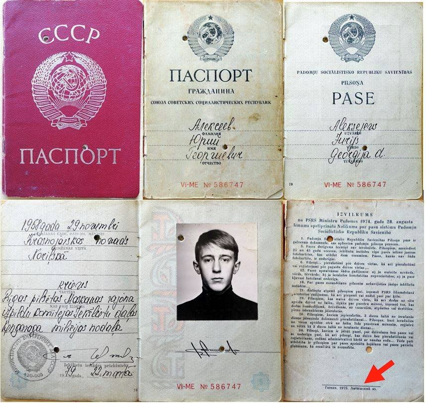 Фотографии Советского Паспорта