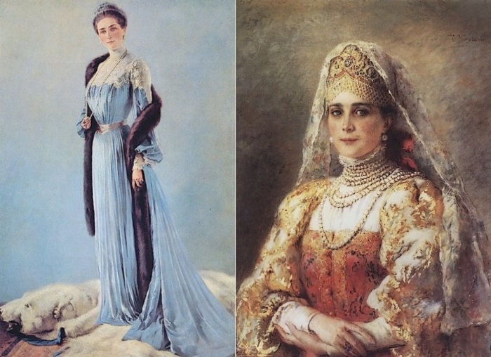 Слева – К. П. Степанов. Портрет княгини Зинаиды Николаевны Юсуповой, 1903. Справа – К. Е. Маковский. Портрет княгини Зинаиды Николаевны Юсуповой в русском костюме, 1900-е | Фото: liveinternet.ru Последняя из рода Юсуповых: родовое проклятие княгини «Сияние»