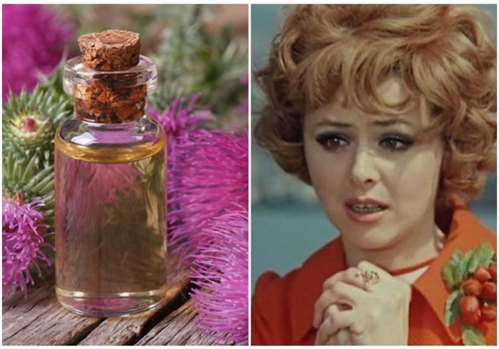 А чтобы волосы хорошо росли, советские женщины делали маски из репейного масла. \ Фото: bing.com.