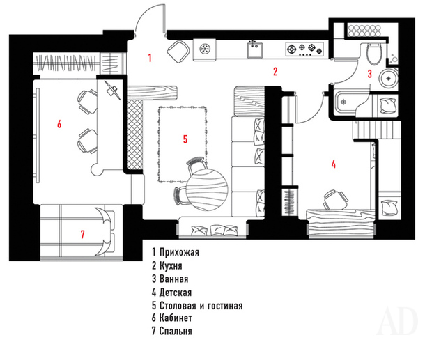 Квартира в Москве, 40 м²