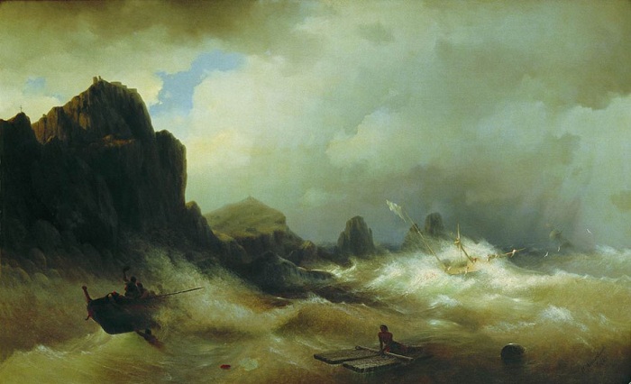 Кораблекрушение. 1843 год. Как Айвазовский стал первым русским художником в Лувре
