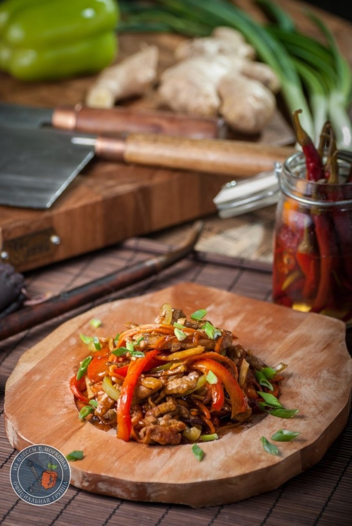 Вкусная мясная соломка на сковороде