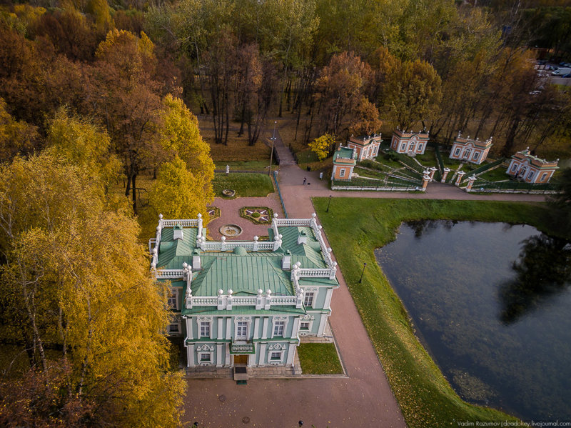Осеннее КУСКОВО с высоты птичьего полета Осеннее КУСКОВО с высоты птичьего полета Кусково, факты, фото