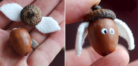Легкие поделки из желудей Легкие поделки из желудей