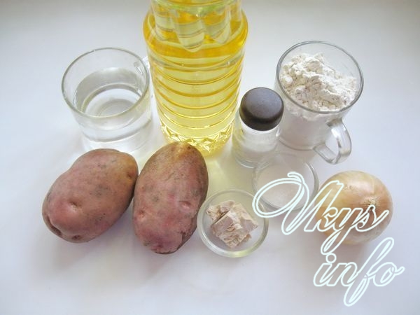 Жареные пирожки с картошкой и луком фото ингредиенты