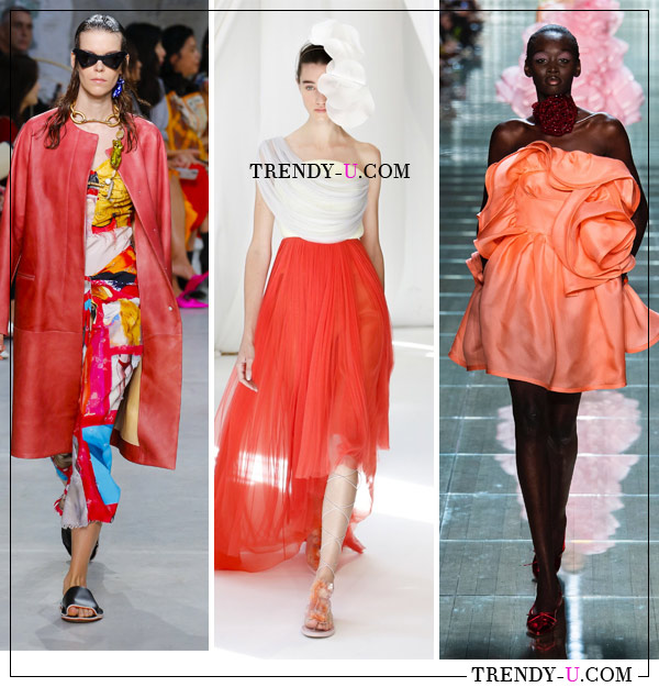 Нежно-коралловый в коллекциях Marni, Delpozo Marc Jacobs SS 2019