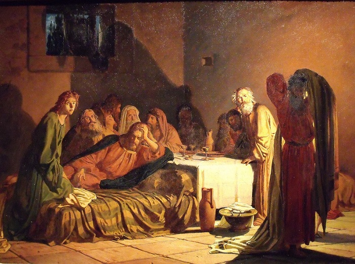 «Тайная вечеря». (1863). Автор: Николай Ге. «Тайная вечеря». (1863). Автор: Николай Ге.