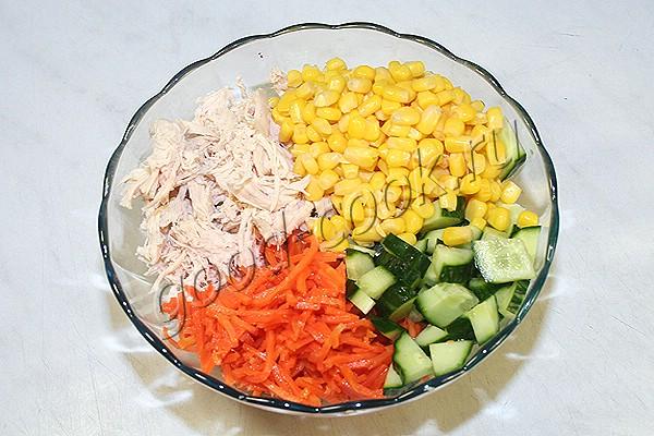 Салат с курицей и морковкой по-корейски рецепт Салат с курицей и морковкой по-корейски рецепт