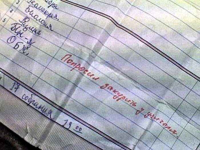 Прикольные замечания учителей из школьных тетрадей и дневников