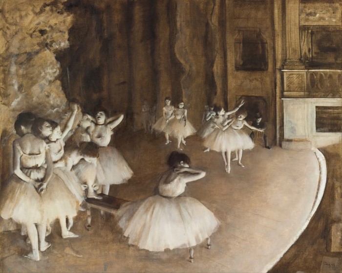 Репетиция на сцене / The Rehearsal on Stage. 1874г. Эдгар Дега