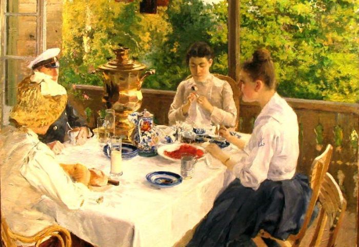 За чайным столом. Коровин. За чайным столом. Коровин.