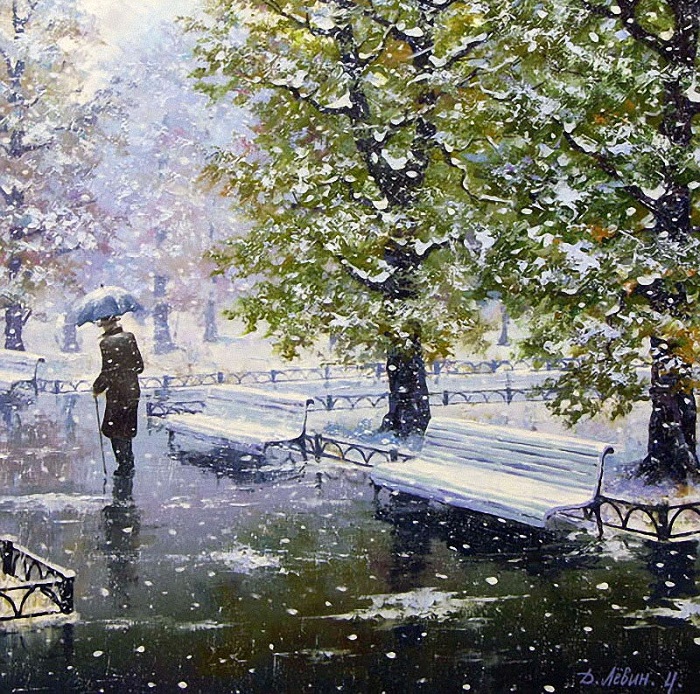 «Первый снег». Автор: Дмитрий Левин. «Первый снег». Автор: Дмитрий Левин.