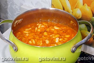 Фотографии рецепта Густой томатный суп с белой фасолью, 09 Густой томатный суп с белой фасолью, Шаг 09