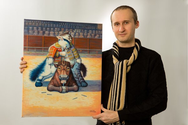 Степан Каширин с одной из своих работ.