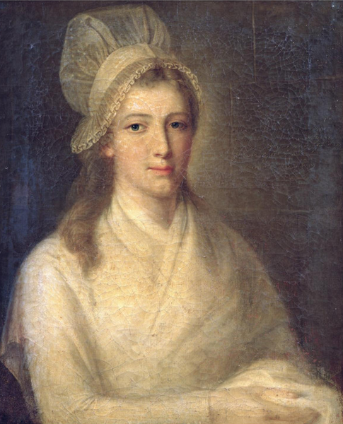 Жан-Жак Ауэр. "Портрет Шарлотты Корде". 1793