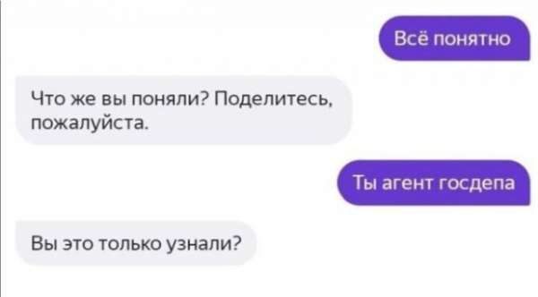Смешная переписка с виртуальным помощником