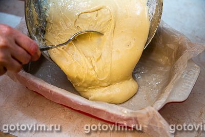 Фотографии рецепта Заливной пирог с хурмой, 05 Заливной пирог с хурмой, Шаг 05