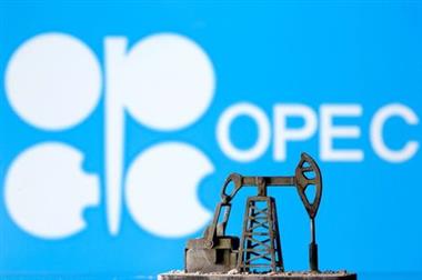 FILE PHOTO: A 3D printed oil pump jack is seen in front of displayed OPEC logo in this illustration picture, April 14, 2020. REUTERS/Dado Ruvic/Illustration/File Photo  FILE PHOTO: A 3D printed oil pump jack is seen in front of displayed OPEC logo in this illustration picture, April 14, 2020. REUTERS/Dado Ruvic/Illustration/File Photo