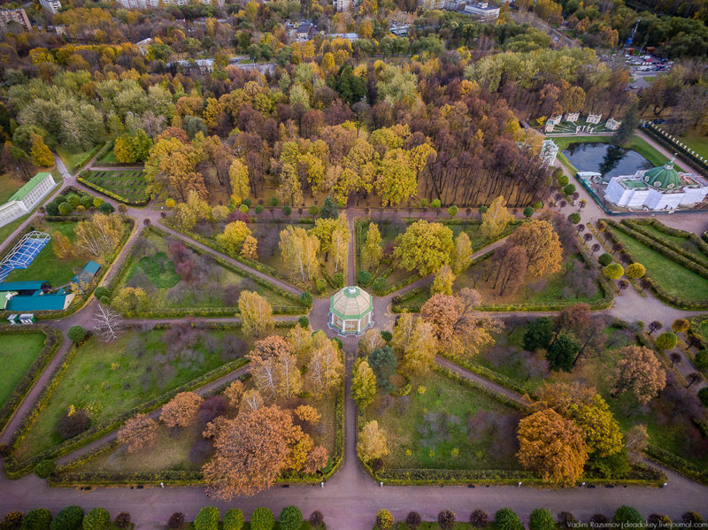 Осеннее КУСКОВО с высоты птичьего полета Кусково, факты, фото