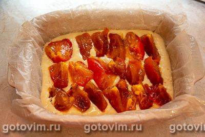Фотографии рецепта Заливной пирог с хурмой, 06 Заливной пирог с хурмой, Шаг 06