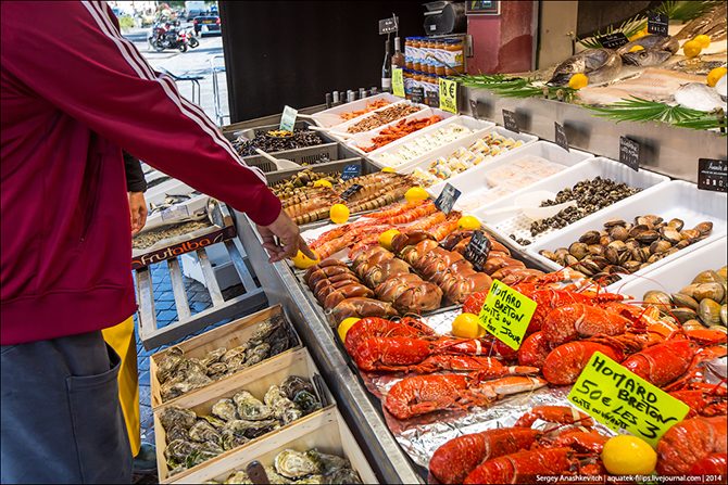 Туризм гастрономический: рынок морепродуктов на берегах Ла-Манша
