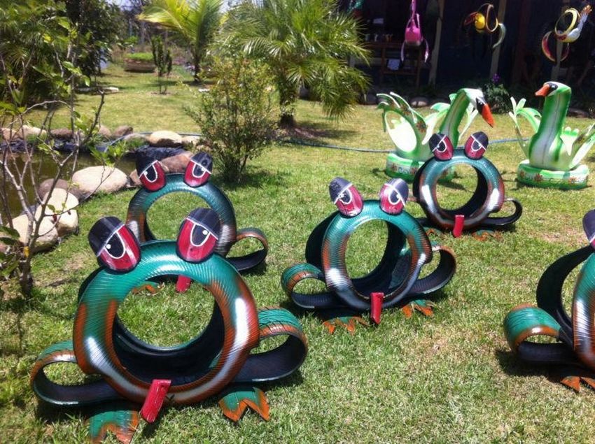 Изделия из покрышек своими руками